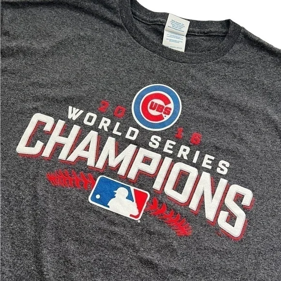 Chicago Cubs 2016 MLB World Series Champions T-Shirt Size L - Picture 3 of 6